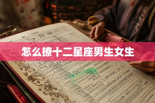 怎么撩十二星座男生女生