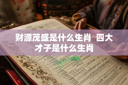 财源茂盛是什么生肖  四大才子是什么生肖