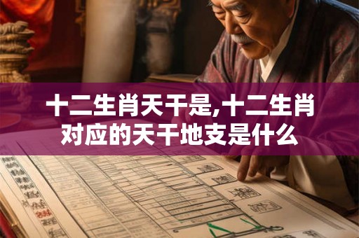 十二生肖天干是,十二生肖对应的天干地支是什么