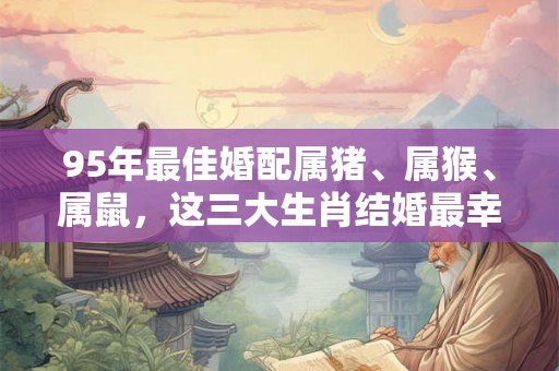 95年最佳婚配属猪、属猴、属鼠，这三大生肖结婚最幸福！