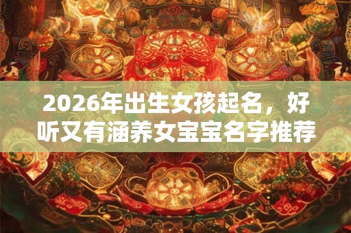 2026年出生女孩起名，好听又有涵养女宝宝名字推荐