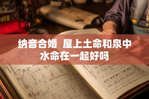 纳音合婚  屋上土命和泉中水命在一起好吗