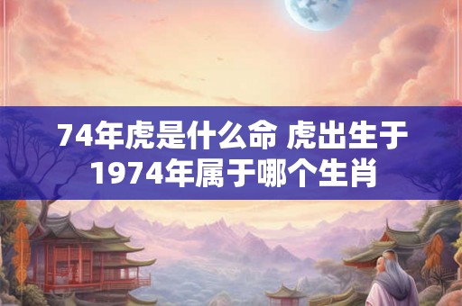 74年虎是什么命 虎出生于1974年属于哪个生肖 74年虎是什么命 虎出生于1974年属于哪个生肖