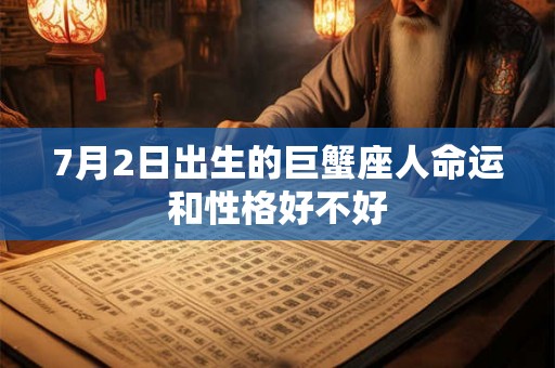 7月2日出生的巨蟹座人命运和性格好不好 7月2日出生的巨蟹座人命运和性格好不好