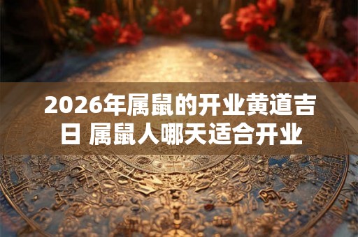 2026年属鼠的开业黄道吉日 属鼠人哪天适合开业
