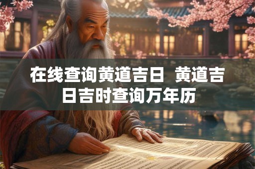 在线查询黄道吉日  黄道吉日吉时查询万年历