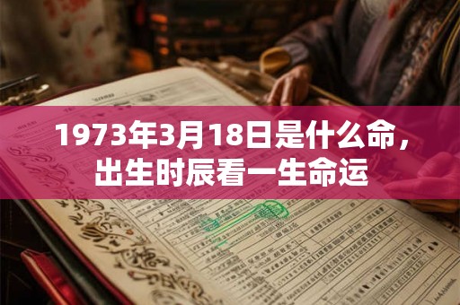 1973年3月18日是什么命，出生时辰看一生命运