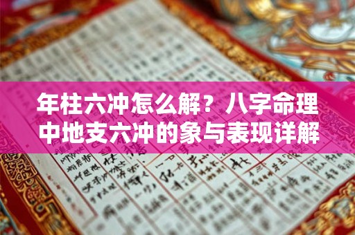 年柱六冲怎么解？八字命理中地支六冲的象与表现详解！