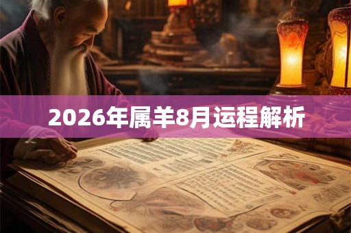 2026年属羊8月运程解析