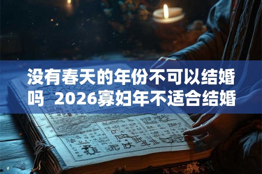没有春天的年份不可以结婚吗  2026寡妇年不适合结婚的属相