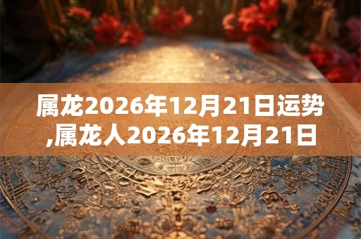 属龙2026年12月21日运势,属龙人2026年12月21日财运,生肖龙2026年12月21日运势 属龙2026年12月21日运势,属龙人2026年12月21日财运,生肖龙2026年12月21日运势