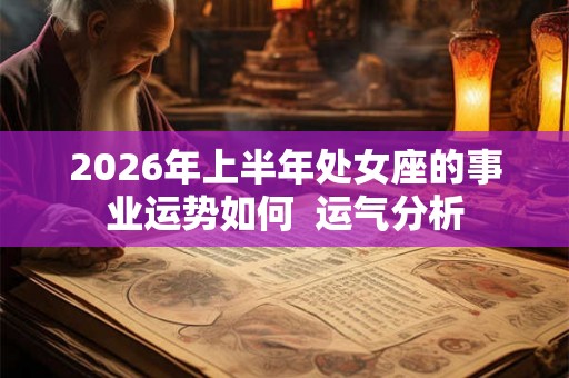2026年上半年处女座的事业运势如何  运气分析