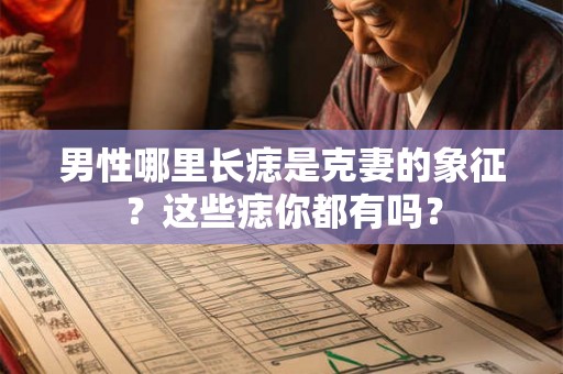 男性哪里长痣是克妻的象征？这些痣你都有吗？