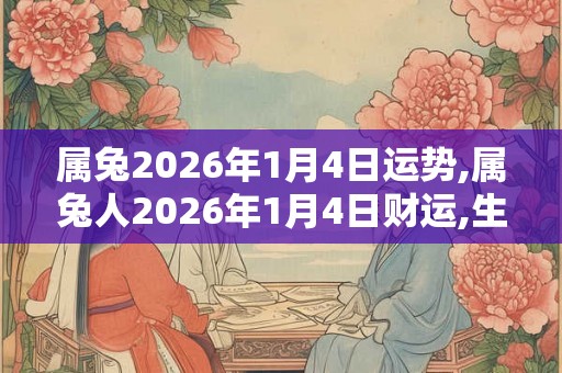 属兔2026年1月4日运势,属兔人2026年1月4日财运,生肖兔2026年1月4日运势