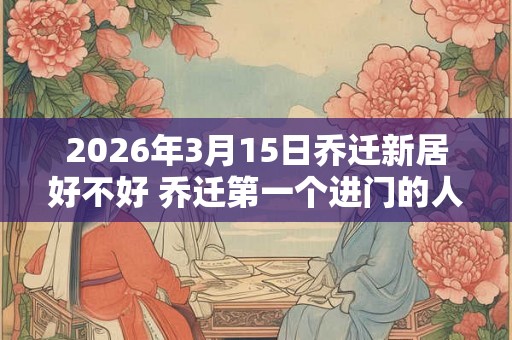 2026年3月15日乔迁新居好不好 乔迁第一个进门的人是谁