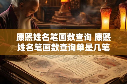 康熙姓名笔画数查询 康熙姓名笔画数查询单是几笔
