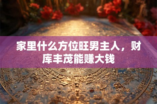 家里什么方位旺男主人，财库丰茂能赚大钱