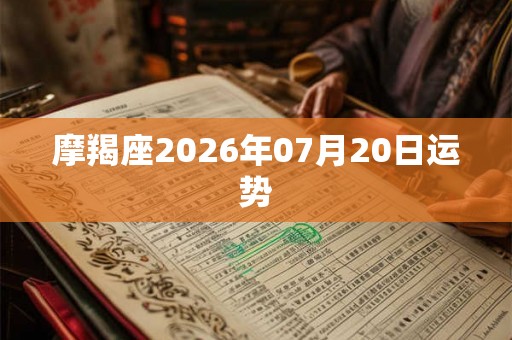 摩羯座2026年07月20日运势