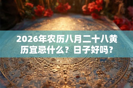 2026年农历八月二十八黄历宜忌什么？日子好吗？