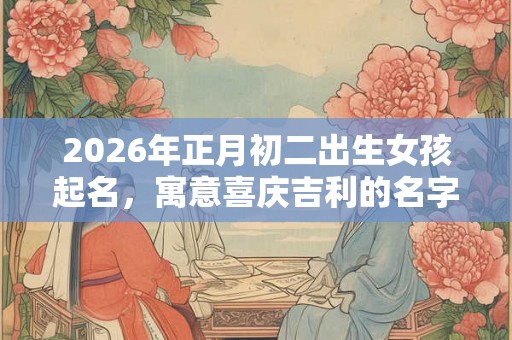 2026年正月初二出生女孩起名，寓意喜庆吉利的名字