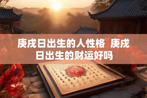 庚戌日出生的人性格  庚戌日出生的财运好吗