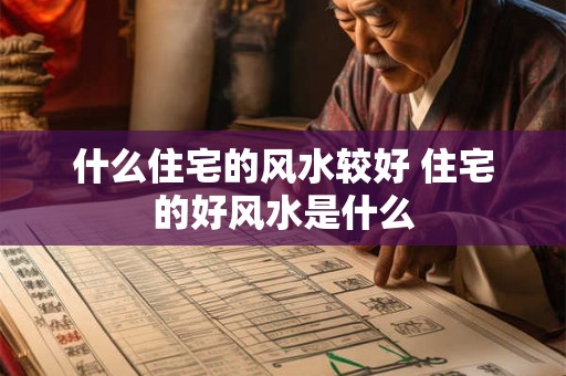 什么住宅的风水较好 住宅的好风水是什么 什么住宅的风水较好 住宅的好风水是什么