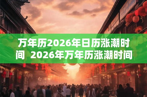 万年历2026年日历涨潮时间  2026年万年历涨潮时间