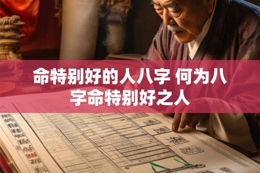 命特别好的人八字 何为八字命特别好之人