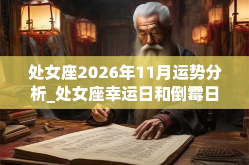 处女座2026年11月运势分析_处女座幸运日和倒霉日