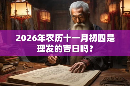 2026年农历十一月初四是理发的吉日吗？