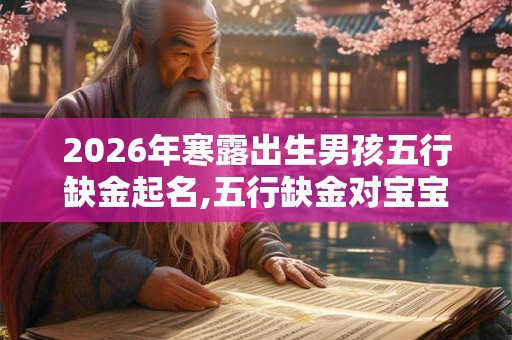 2026年寒露出生男孩五行缺金起名,五行缺金对宝宝影响? 2026年寒露出生男孩五行缺金起名,五行缺金对宝宝影响?