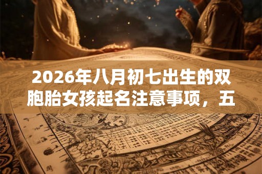 2026年八月初七出生的双胞胎女孩起名注意事项,五行属什么 2026年八月初七出生的双胞胎女孩起名注意事项,五行属什么