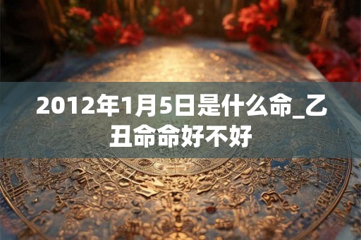 2012年1月5日是什么命_乙丑命命好不好
