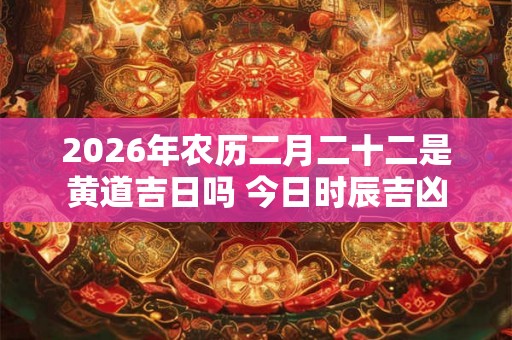 2026年农历二月二十二是黄道吉日吗 今日时辰吉凶