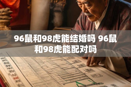 96鼠和98虎能结婚吗 96鼠和98虎能配对吗