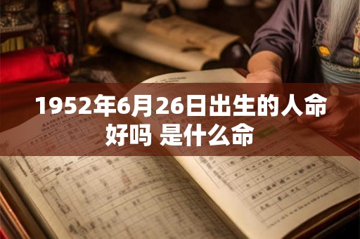 1952年6月26日出生的人命好吗 是什么命