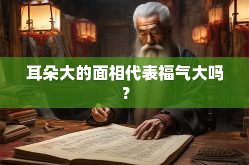 耳朵大的面相代表福气大吗？