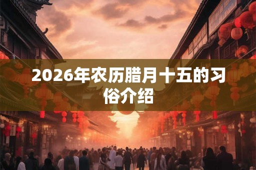 2026年农历腊月十五的习俗介绍