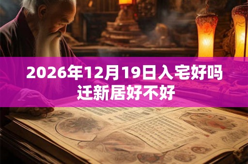 2026年12月19日入宅好吗 迁新居好不好