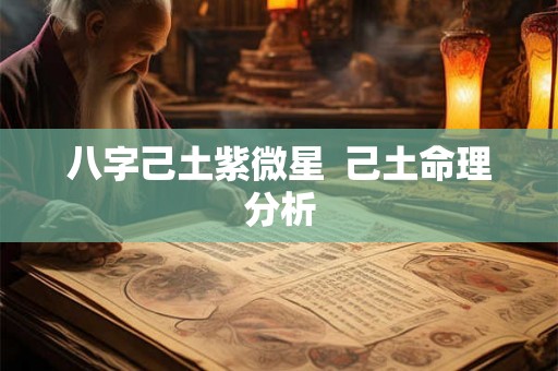 八字己土紫微星  己土命理分析