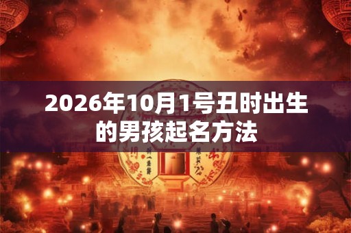 2026年10月1号丑时出生的男孩起名方法