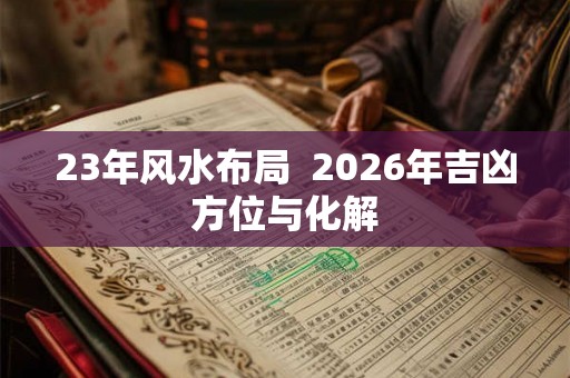 23年风水布局  2026年吉凶方位与化解