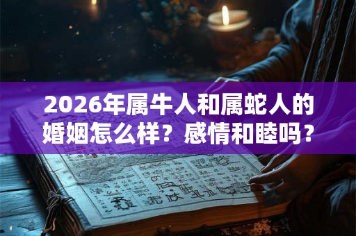 2026年属牛人和属蛇人的婚姻怎么样？感情和睦吗？