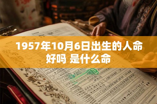 1957年10月6日出生的人命好吗 是什么命