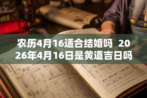 农历4月16适合结婚吗  2026年4月16日是黄道吉日吗