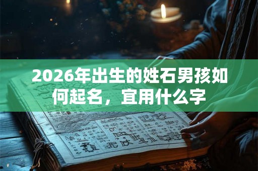 2026年出生的姓石男孩如何起名，宜用什么字