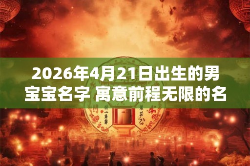 2026年4月21日出生的男宝宝名字 寓意前程无限的名字
