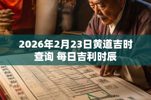 2026年2月23日黄道吉时查询 每日吉利时辰 2026年2月23日黄道吉时查询 每日吉利时辰