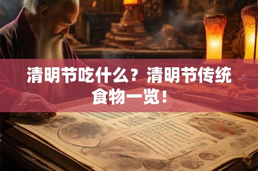 清明节吃什么？清明节传统食物一览！