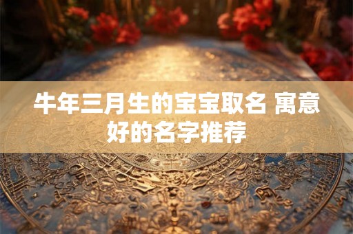 牛年三月生的宝宝取名 寓意好的名字推荐 牛年三月生的宝宝取名 寓意好的名字推荐